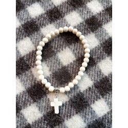 Bracelet Croix Beige