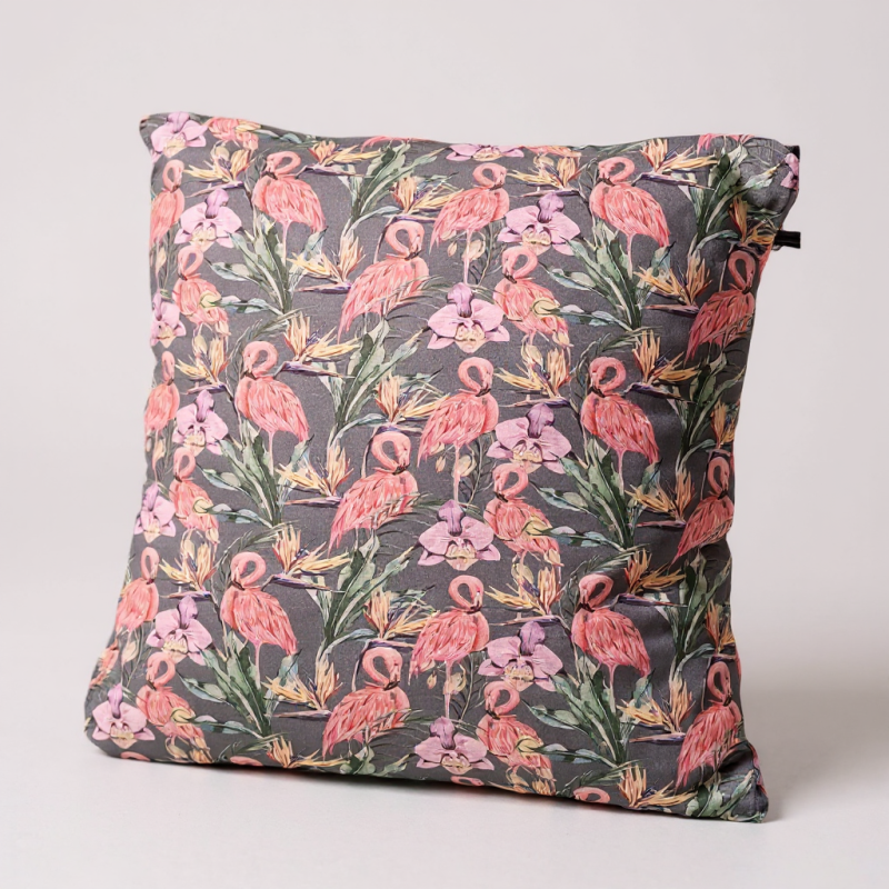 Coussin Exotique Flamant – Style et Originalité